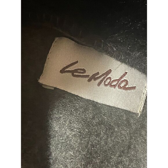 Le Moda Faux Fur Collar Toggle Cape Coat Gray Fleece Poncho One Size - Picture 7 of 11